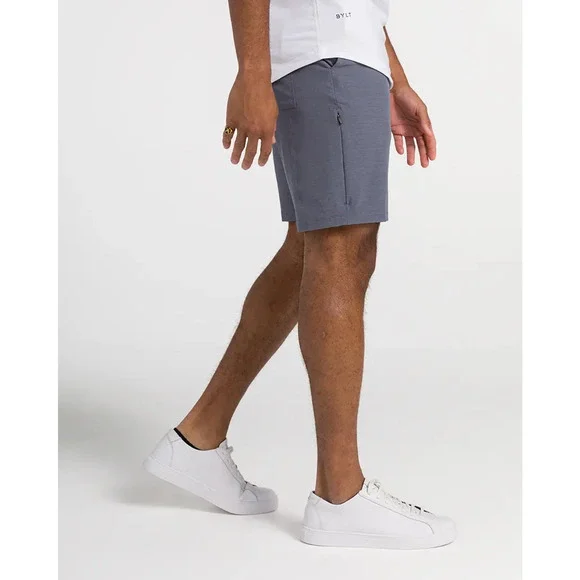 BYLT Kinetic Shorts Men’s L 32x9 Iron Performance Chino Casual Zip Side Pocket - Picture 12 of 13